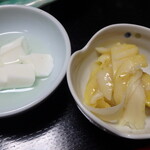 吹上亭 - 杏仁豆腐、筍酢味噌