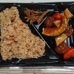 西友 - 五目御飯と肉団子黒酢和え弁当　￥298+税