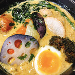 カレー食堂 コロポ  - まろやか豆乳・味噌スープとりやさい　辛口