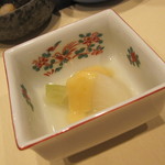 Okayama Hamasaku Teppan Yaki - 先付 蕪煮に酢味噌