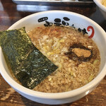 ラーメン福たけ - つけ汁。海苔の上に魚粉も。