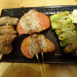 Urano Ya Yakiton Teruteru - 肉巻きアスパラ、肉巻きトマト、肉巻き生姜串