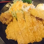 大漁 - おろしとんかつと白身魚のフライ