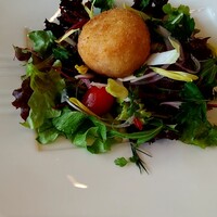 ペルゴーラ - マグロほほ肉とサーモンのクロケット　香草風味　サラダ仕立て