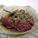 蔓牛 - 生レバ　ブロック状の方でお願いしました。(2種類あります。)