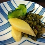 神戸牛丼　広重 - 上品な味わいの香物