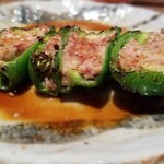鳥茂 - こちらのお店が元祖　ピーマンの肉詰め❗