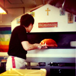 ピッツェリア ダ マッシモ - 技を眺めながら提供を待つ