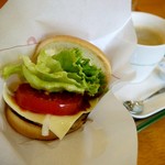 モスバーガー - モーニング野菜チーズバーガーセット