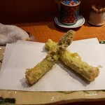 みさき - グリンアスパラの天婦羅