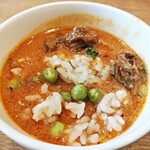 自然派中華 クイジン - 和牛すじ肉と菜の花の担々つけ麺　〆ごはん　