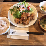 ５５食堂 - 鶏のから揚げ定食