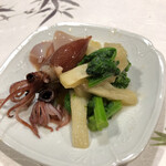 うを徳 - 蛍烏賊＆芋茎と菜の花のヌタ