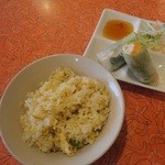 タイ・ベトナム料理の店 アジアの味 - ランチセット生春巻きと半チャーハン