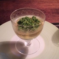 祇園 さゝ木 - だしをジュレにしてあります。ホタテとエビが入ってました