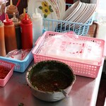 果貿來來豆漿 - 調味料や持ち帰り用の袋など