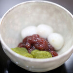 Dobashien - 抹茶セット 800円 の白玉わらび餅