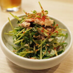 トンテキ食堂8 - 豆苗とツナのカラマヨ合え(350円)