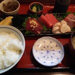 みそかつのかつ匠 - 刺身定食（掘り立てタケノコ付き）