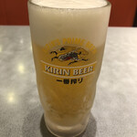 らあめん花月嵐 - 生ビール490円。