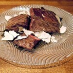 ラ プランシュ - 仙台牛カイノミ、ザブトン、ハラミを別角度から