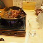 Hajime - 生ほたるいか松前焼き ＆ 冷酒（ビクトル投げからの膝十字固め 純米にごり生原酒）