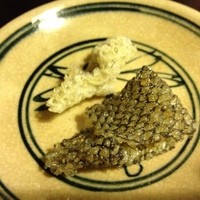 土佐料理 祢保希 銀座店 - クエの皮の唐揚げ