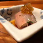 焼き鳥 とりら - 白肝昆布〆胸巻