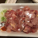 竹やぶ - 地鶏刺し コレは500円の