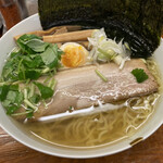 麺屋ひょっとこ - 和風柳麺(ラーメン)に海苔トッピング