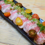 Goto beef tataki ponzu sauce