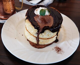 Hoshi No Kohi Ten - 生チョコレートスフレパンケーキ