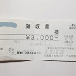 貝新フーズ - 領収書。