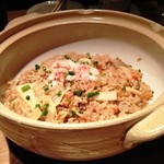 吉祥寺庭宴 - 炊き込みご飯　蟹、鶏、若筍