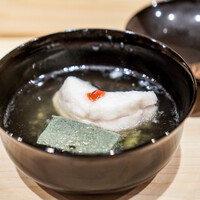 はらまさ - アイナメと蓬豆腐のお椀