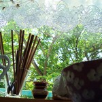 とんがり山のてっぺんDE! - 抹茶パフェ＆コーヒー