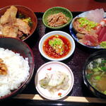 旬彩 本多 - 刺身上定食（1300円）