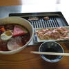 千秋 - 料理写真:冷麺 + ホルモン焼き