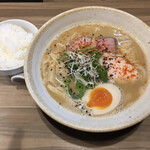 鳥そば 真屋 - 鶏そば醤油　ご飯セット