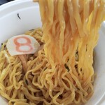 ８番らーめん - 唐麺大盛紅抜き(テイクアウト)・まぜ後