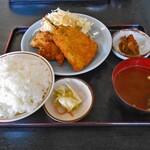お食事処 大吉 - アジミックスフライ定食（大盛）
