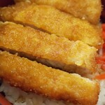 そば処 一庵 - ミニソースカツ丼(セット用)のカレー味カツ(R1.7.1撮影)