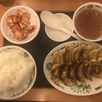 日高屋 - W餃子定食（610円）税別