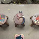 花仙庵 仙仁温泉 岩の湯 - 椅子も可愛い～ 全部に意味もなく、座りたくなる（笑）