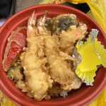 天丼 たまき - 天丼　海老3本、野菜3種　¥600(税込)