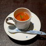 花仙庵 仙仁温泉 岩の湯 - カップで供される、いちごゼリー。思った以上に濃厚な風味！