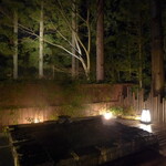 花仙庵 仙仁温泉 岩の湯 - 夜の貸切露天。静寂の森の中、ひとり佇む贅沢