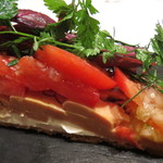 カンテサンス - フォアグラ　トマトとエシャロットと共に2