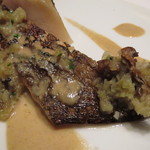 カンテサンス - 徳島県産マナガツオのオーブン焼き　モリーユ茸とシェリーのビネグレット3