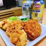 神丹精肉店 - 神丹コロッケと唐揚げ（200g）